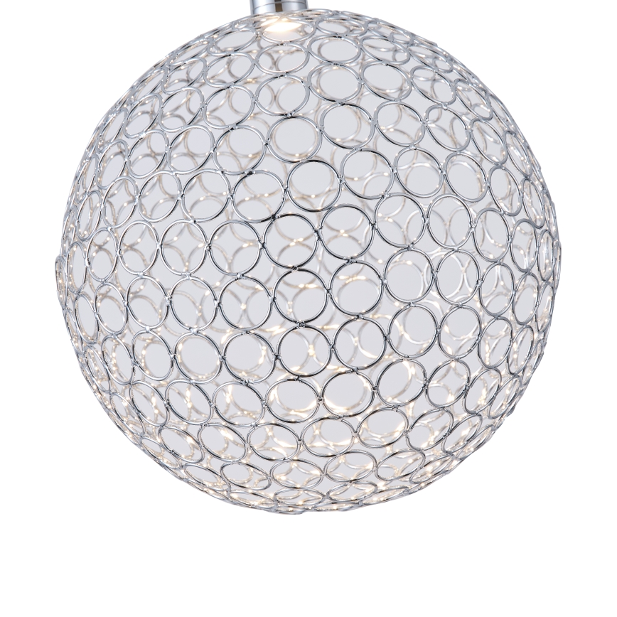 LED pendel LED/6,3W/230V 3000K skinnende krom diameter 25 cm