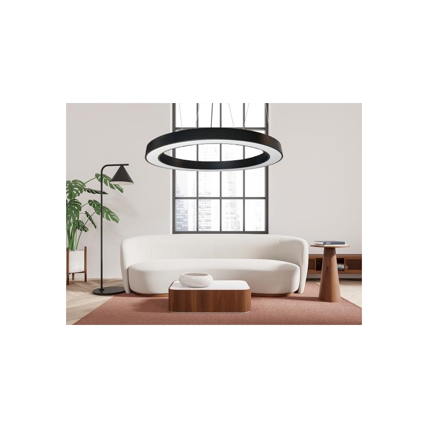 LED pendel LED/60W/230V 4000K diameter 120 cm sort