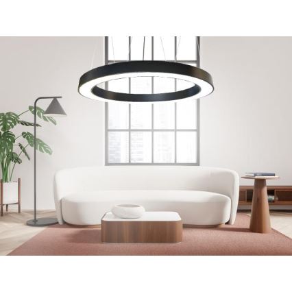 LED pendel LED/60W/230V 4000K diameter 120 cm sort