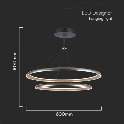 LED pendel LED/65W/230V 3000K