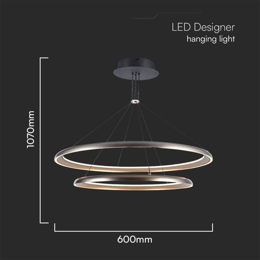 LED pendel LED/65W/230V 3000K