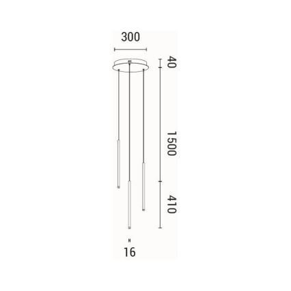 LED pendel LED/6W/230V 3000K diameter 30 cm