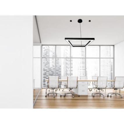 LED pendel LED/70W/230V 4000K 100x100 cm sort