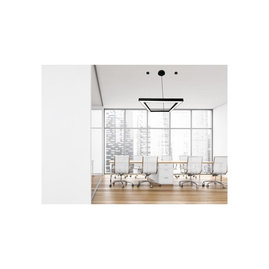 LED pendel LED/70W/230V 4000K 100x100 cm sort