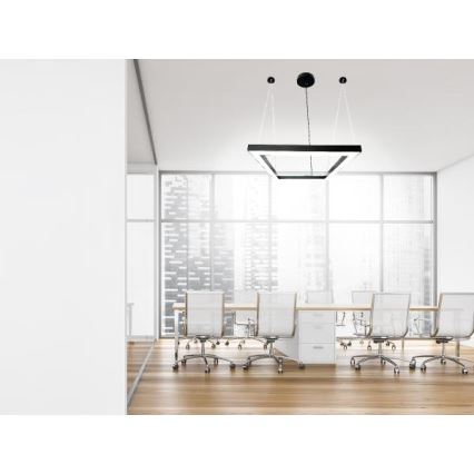 LED pendel LED/70W/230V 4000K 100x100 cm sort