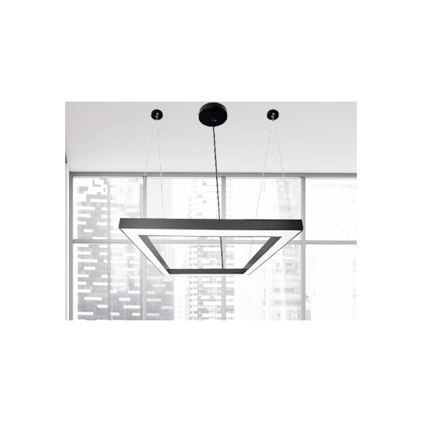 LED pendel LED/70W/230V 4000K 100x100 cm sort