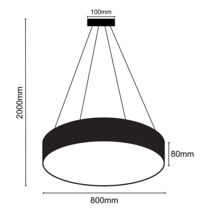 LED pendel LED/70W/230V 4000K diameter 80 cm