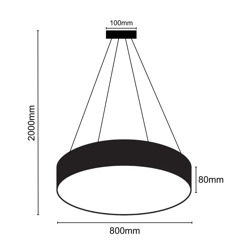LED pendel LED/70W/230V 4000K diameter 80 cm