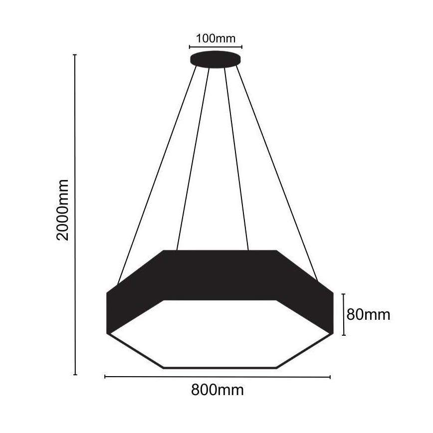 LED pendel LED/70W/230V 4000K diameter 80 cm