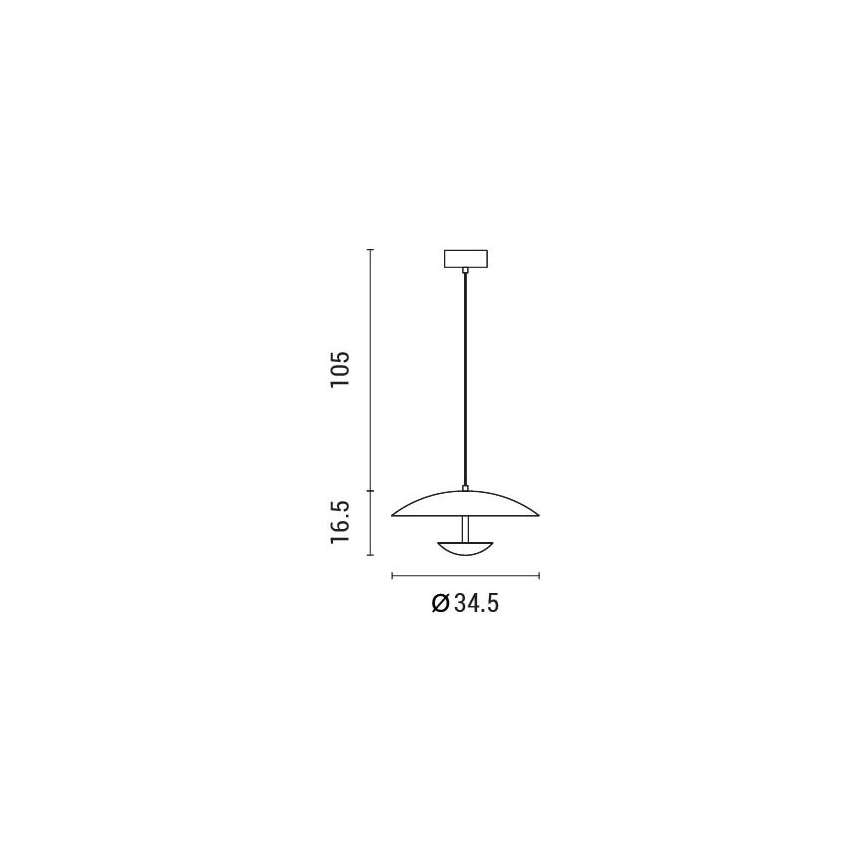 LED pendel LED/7W/230V 3000K diameter 34,5 cm