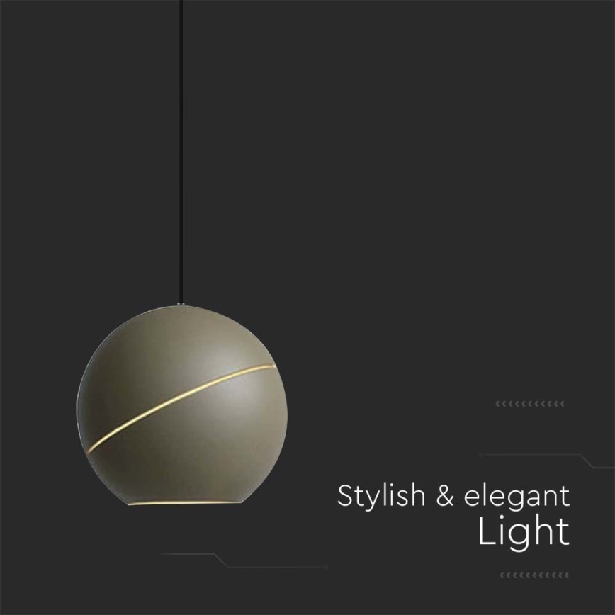 LED pendel LED/8,5W/230V 3000K grå