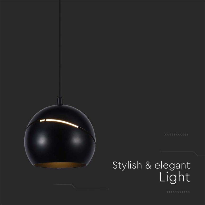 LED pendel LED/8,5W/230V 3000K sort