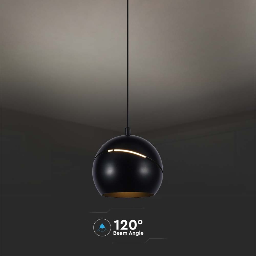 LED pendel LED/8,5W/230V 3000K sort