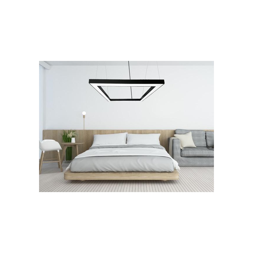 LED pendel LED/80W/230V 4000K 120x120 cm sort