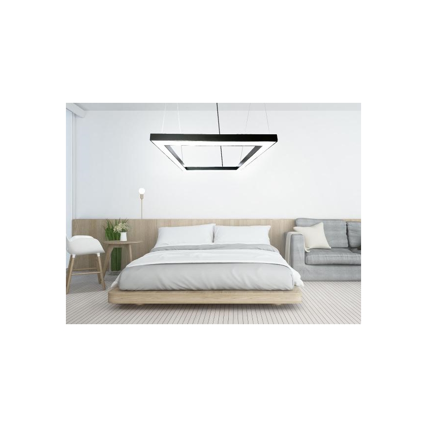 LED pendel LED/80W/230V 4000K 120x120 cm sort