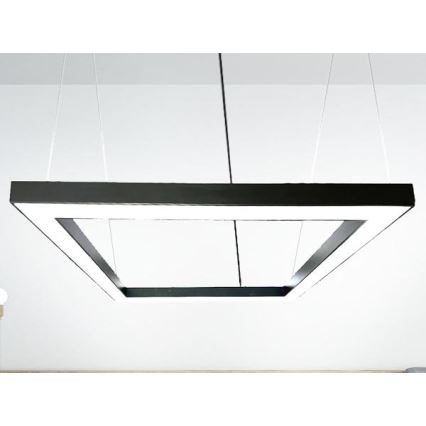 LED pendel LED/80W/230V 4000K 120x120 cm sort