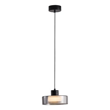 LED pendel LED/8W/230V 3000K sort/røget diam. 20 cm