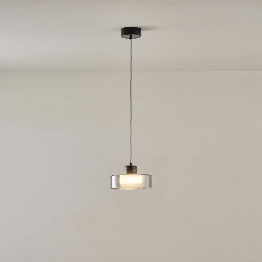 LED pendel LED/8W/230V 3000K sort/røget diam. 20 cm