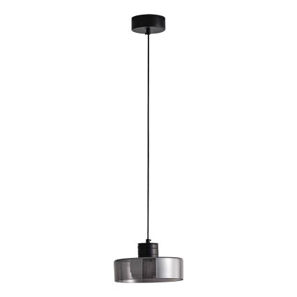 LED pendel LED/8W/230V 3000K sort/røget diam. 20 cm