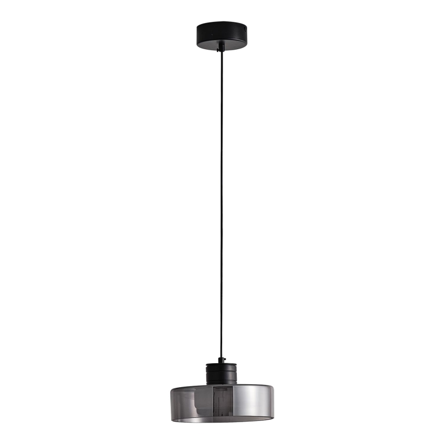 LED pendel LED/8W/230V 3000K sort/røget diam. 20 cm