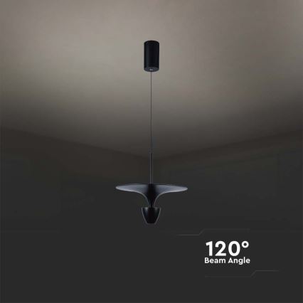 LED pendel LED/9W/230V 3000K sort