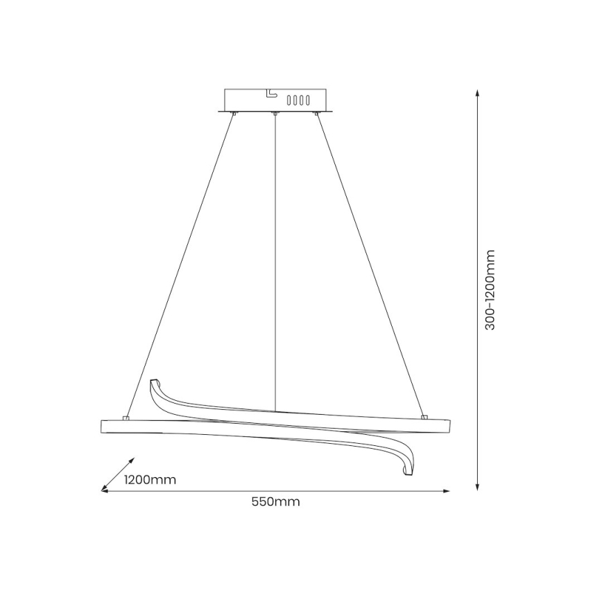 LED pendel LORENZO LED/35W/230V sort