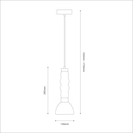 LED pendel LUCCO LED/13W/230V diameter 15 cm røget