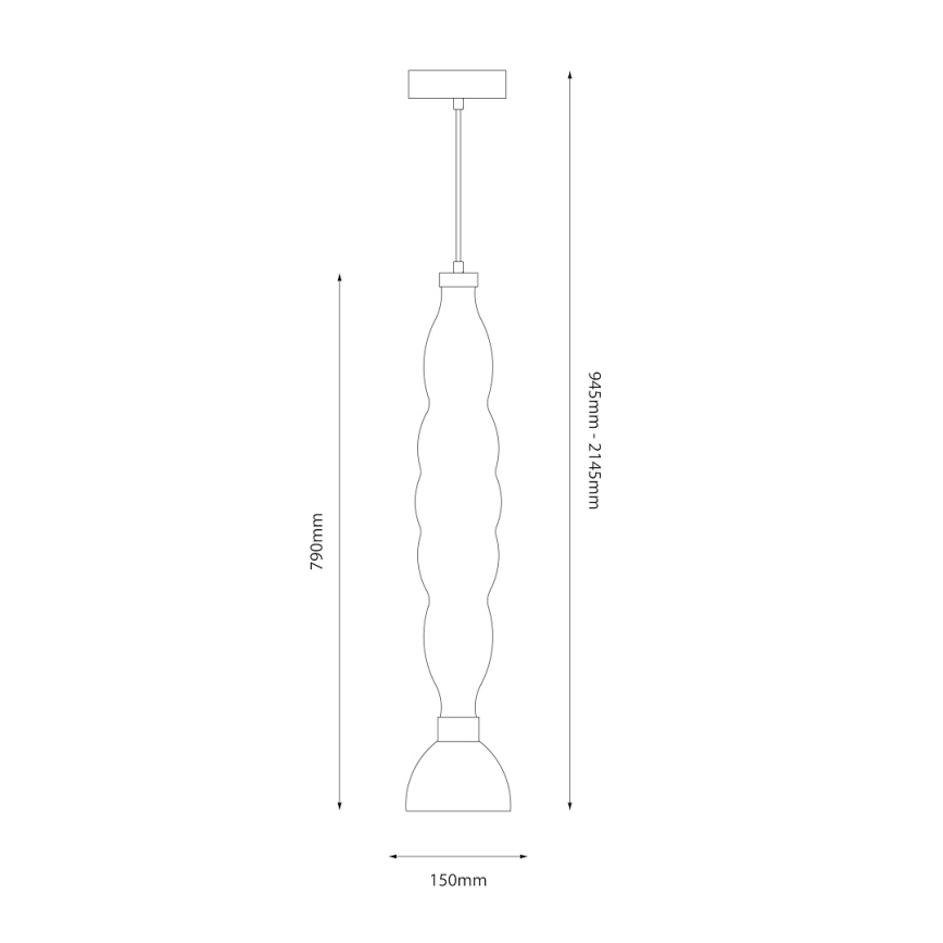 LED pendel LUCCO LED/18W/230V diameter 15 cm røget
