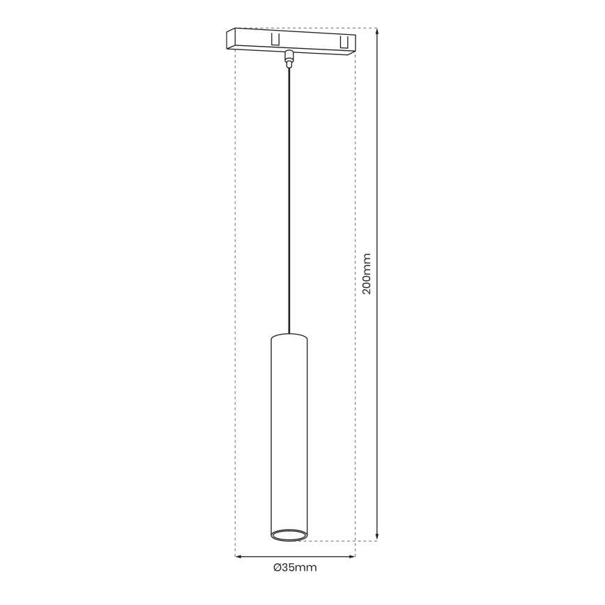 LED pendel MAGNETIC TRACK 1xLED/7W/48V