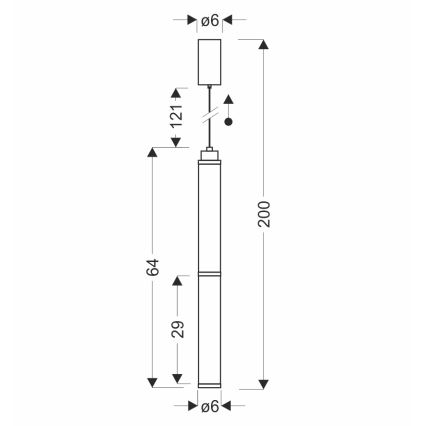 LED-pendel med kabel CORTE LED/18W/230V sort