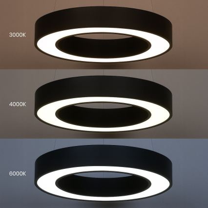 LED-pendel med kabel UNION LED/40 W/230 V 3000/4000/6500K Ø 40 cm sort