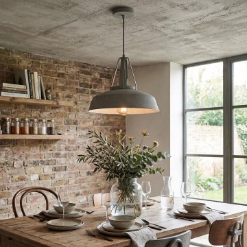 LED-pendel med kabelophæng RYAN 1xE27/60W/230V grå