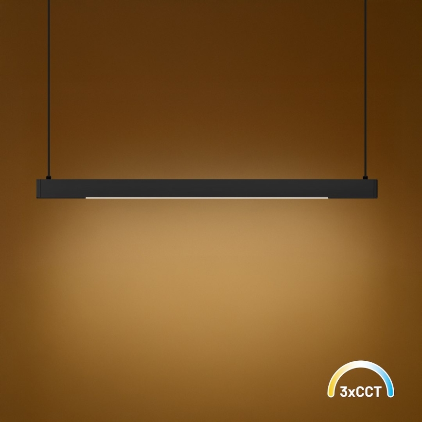 LED-pendel med ophængskabel LINEA LED/36W/230V 3000/4000/5700K CRI 90 sort