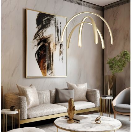 LED-pendel med wire MEGAN LED/41W/230V, guldfarvet