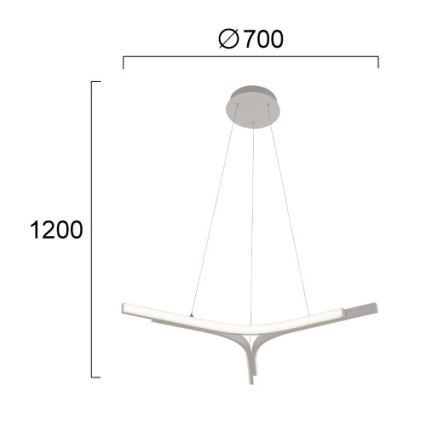 LED-pendel med wireophæng ALTA LED/30W/230V sølv