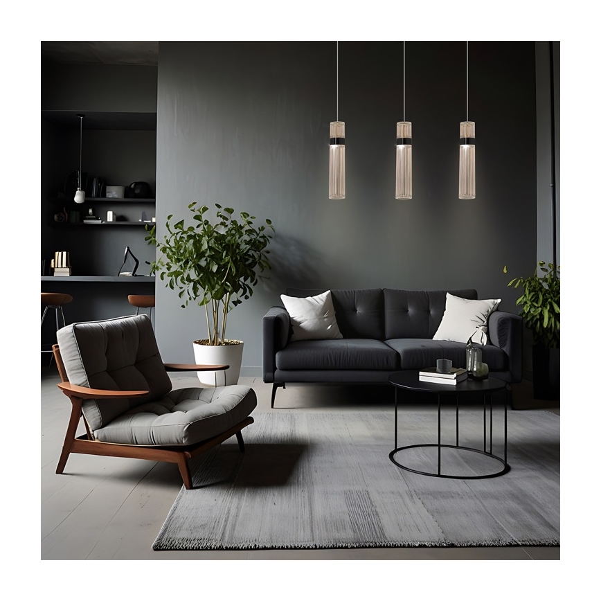 LED-pendel med wireophæng AMBIENTE LED/6W/230V 3000/4000/6000K sort