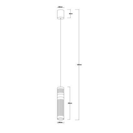 LED-pendel med wireophæng AMBIENTE LED/6W/230V 3000/4000/6000K sort