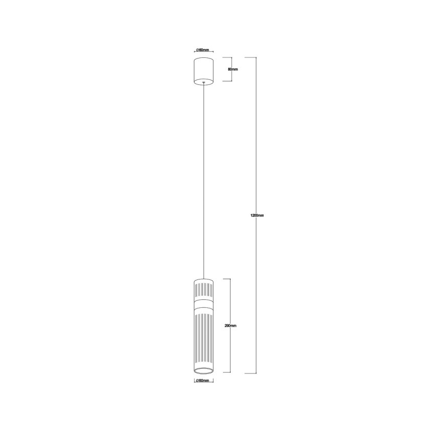 LED-pendel med wireophæng AMBIENTE LED/6W/230V 3000/4000/6000K sort