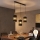LED-pendel med wireophæng BOGART 3xE27/15W/230V sort/guld