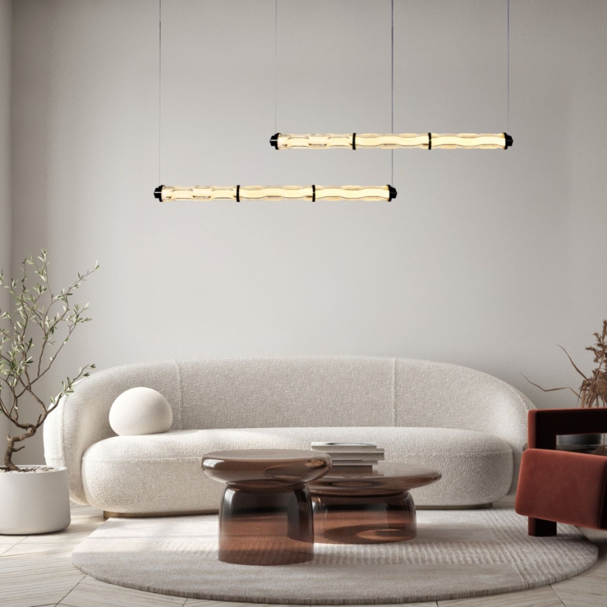 LED-pendel med wireophæng CORTE LED/25W/230V, sort