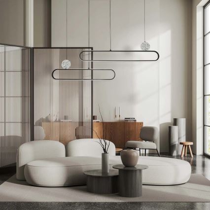 LED-pendel med wireophæng FLORENTYNA LED/48W/230V 4000K sort/hvid