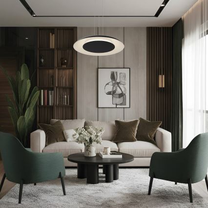 LED-pendel med wireophæng PIATTINO LED/30W/230V 2700/3200/4000K Ø 40 cm sort