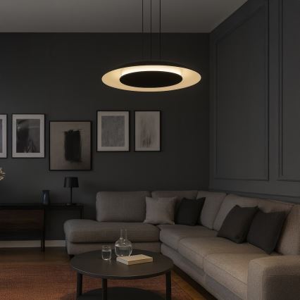 LED-pendel med wireophæng PIATTINO LED/30W/230V 2700/3200/4000K Ø 40 cm sort