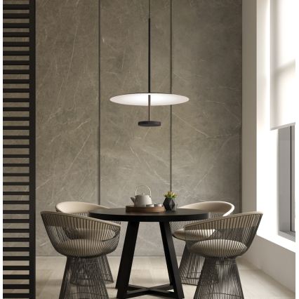 LED-pendel med wireophæng ROSS LED/13W/230V sort/hvid