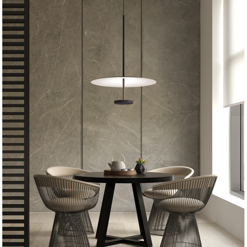 LED-pendel med wireophæng ROSS LED/13W/230V sort/hvid