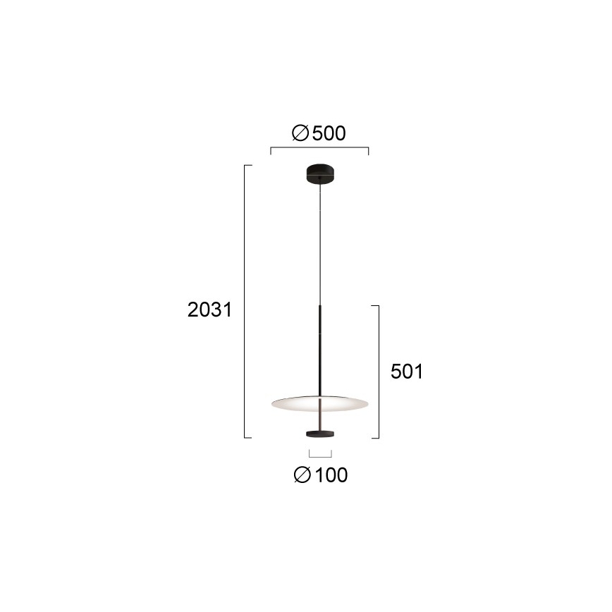 LED-pendel med wireophæng ROSS LED/13W/230V sort/hvid