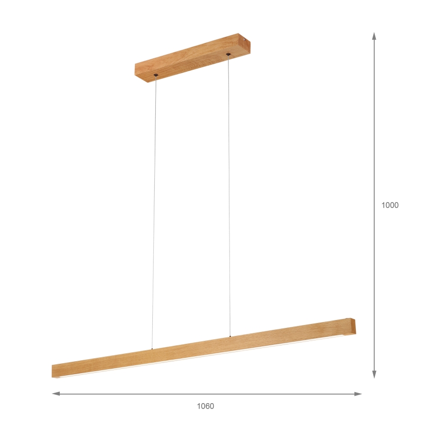 LED-pendel med wireophæng VERDE LED/18W/230V 3000K 106 cm eg