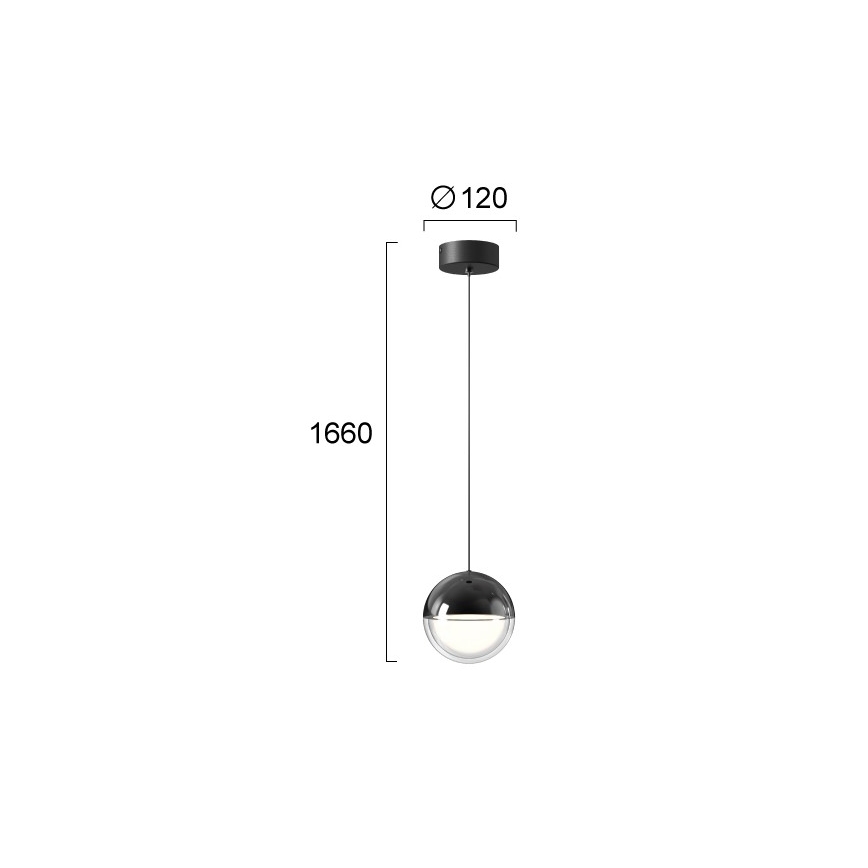 LED-pendel med wireophæng ZIREA LED/7W/230V sort