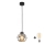 LED-pendel med wireophæng ZULIA 1xE27/15W/230V sort/røgfarvet
