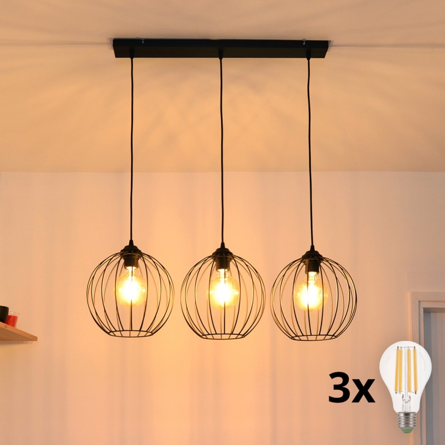 LED pendel MERCURE 3xE27/15W/230V